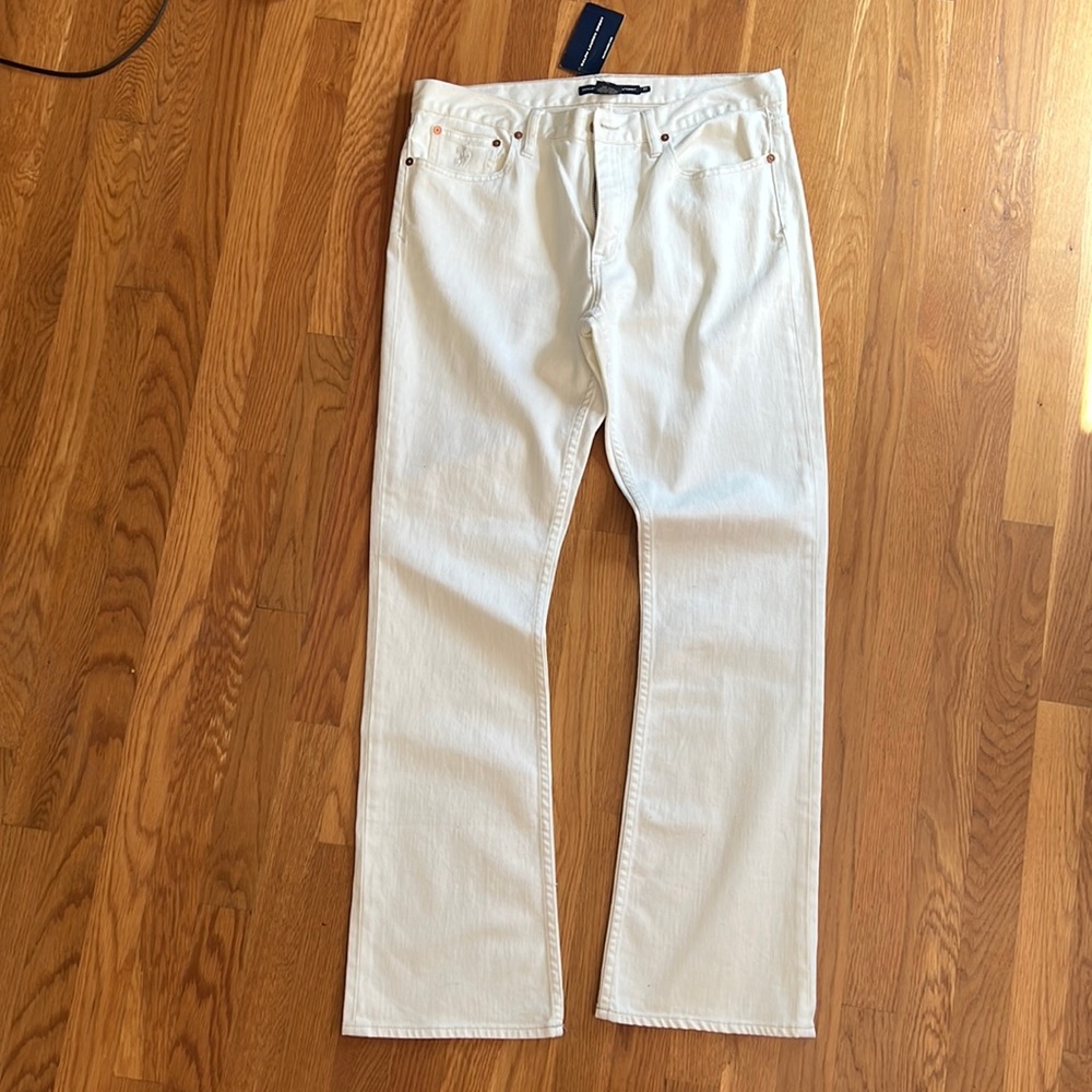 Ralph Lauren White Boot-Cut Jeans